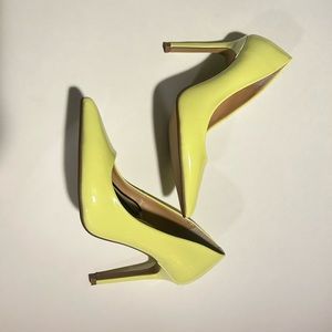 Never worn neon high heels